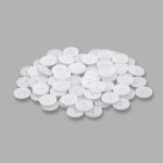 Пуговицы 2 прокола 24L (15мм), пластик (Wht-01 белый), 72 шт, CN 2807