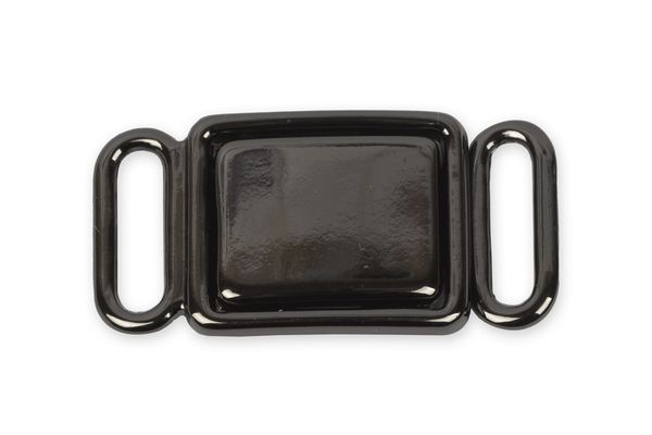 Застежки для купальника (бикини) металл 27х14 мм, 10 шт, №06 черн.никель, Blitz BBT039