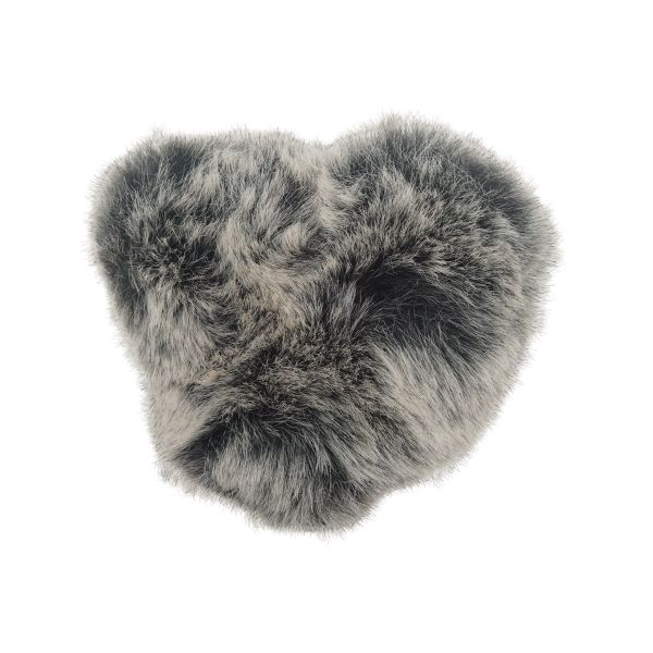 Помпон-сердце 100 мм, шиншилла, 2 шт, FRW25-8BW202