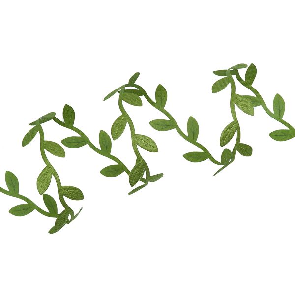 Тесьма декоративная ажурная листики 10 мм / 9.14 метра, зеленый, 3Al311