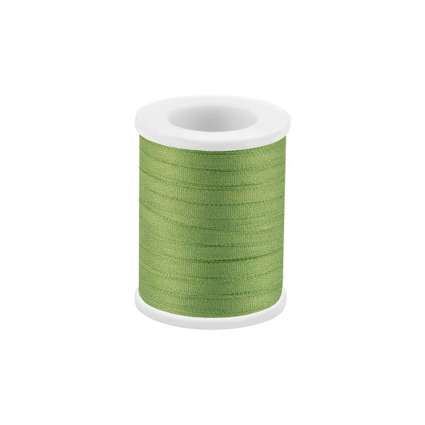 Лента (тесьма) шелковая 2.0 мм / 45.5±0.5 метров, №210 салатовый, Gamma SR-2