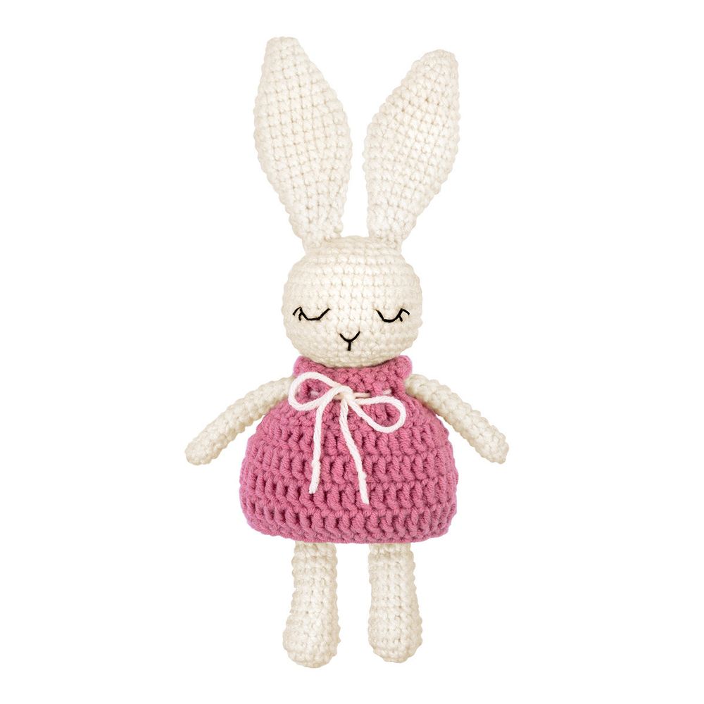 Набор для вязания игрушки Нежная зайка 21 см, Miadolla AMG-0105