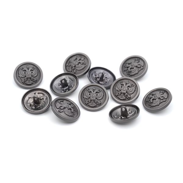 Пуговицы на ножке 36L (23мм), металл (m.nickel (матовый черный никель)), 12 шт, ME354