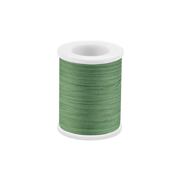 Лента (тесьма) шелковая 2.0 мм / 45.5±0.5 метров, №182 зеленый, Gamma SR-2