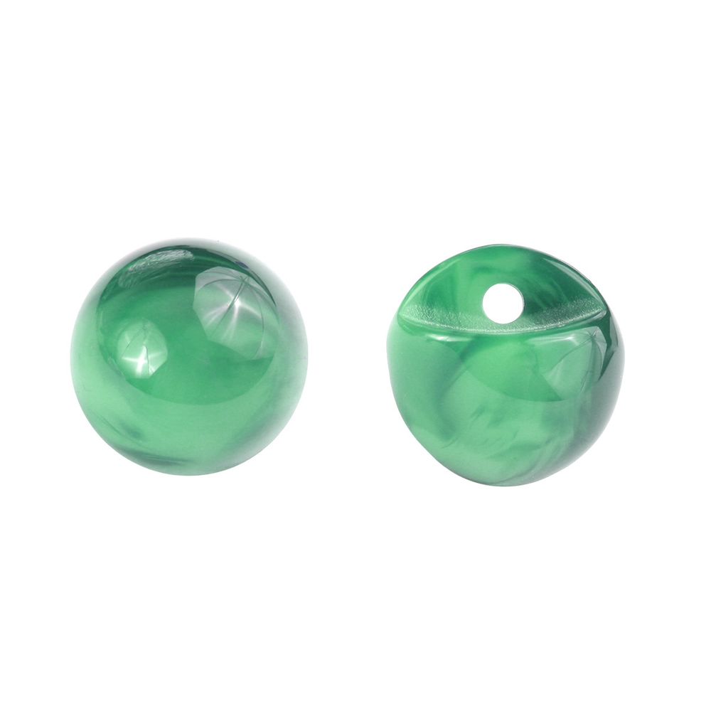 Пуговицы на ножке под камень из смолы 11мм (малахит), 100 шт