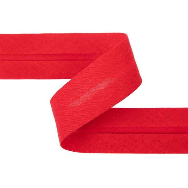Косая бейка хлопковая 30 мм / 5 шт по 5.4 метра, №030 алый, Gamma GK-30C