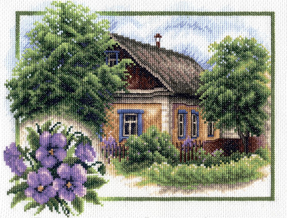Набор для вышивания нитками Panna, Лето в деревне, 26х20 см