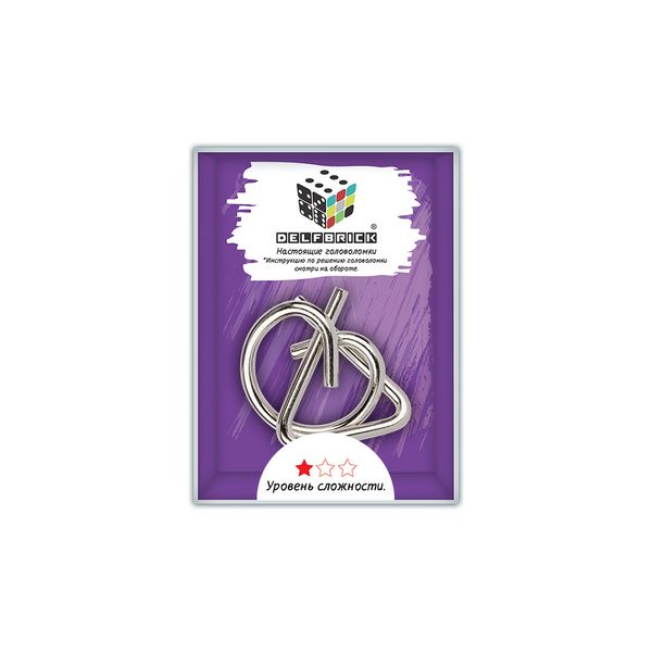 Головоломка металлическая, 1 шт, Узел 2 элемента, Delfbrick DLM-23