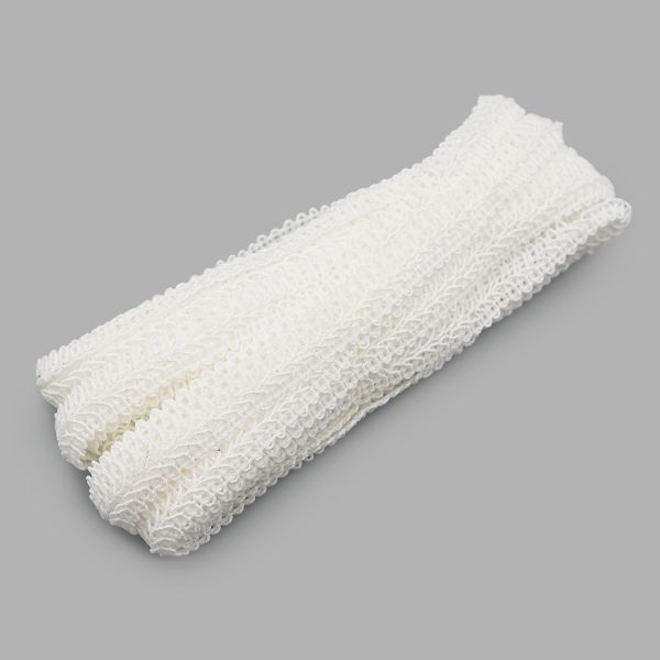 Тесьма отделочная вязаная 15 мм / 10 м (белый), С860