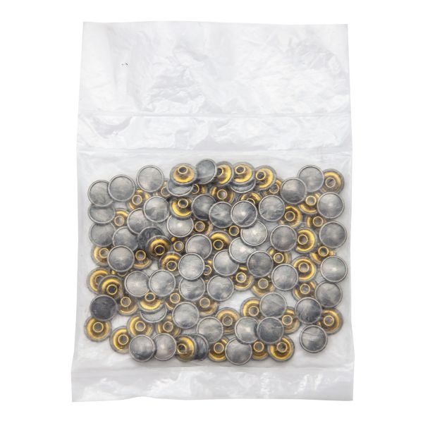 Хольнитены ⌀9.5 мм, т.серебро, |БЕЗ ГВОЗДЯ|, BIG, 100 шт