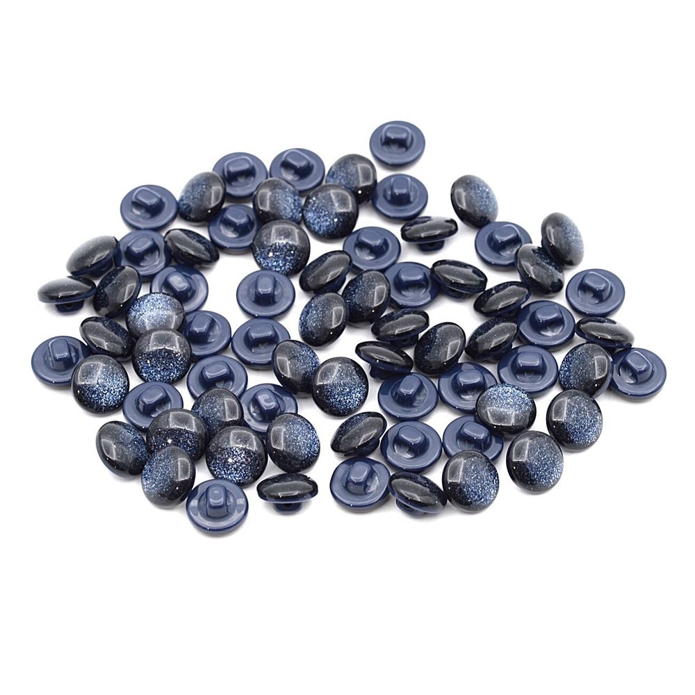 Пуговицы на ножке 18L (11мм), пластик (col.03 т.синий), 72 шт, CR P-45