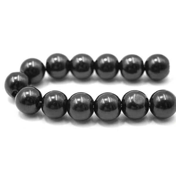 Бусины пластик (жемчуг) ⌀8 мм, 25 г, Astra&Craft, 046 NL черный