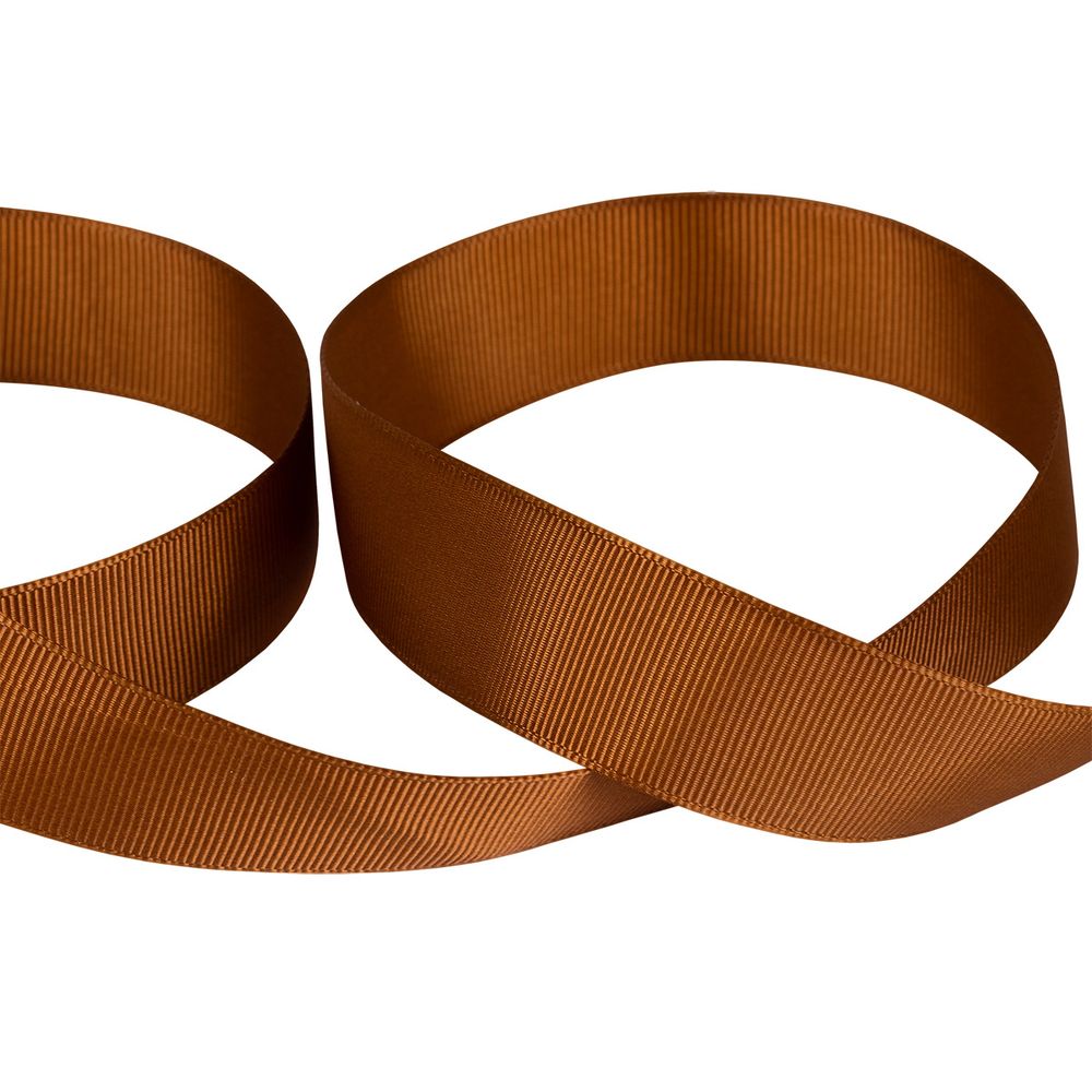 Лента репсовая нарезка 25.0 мм / 5 шт по 5.4 метра, 119 коричневый, Gamma GR-25