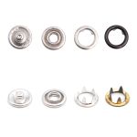 Кнопка рубашечная (джерси) открытая ⌀9.5 мм, ≈144 шт, МЕТАЛЛ, эмаль, 323 черный глянцевый, NEW STAR