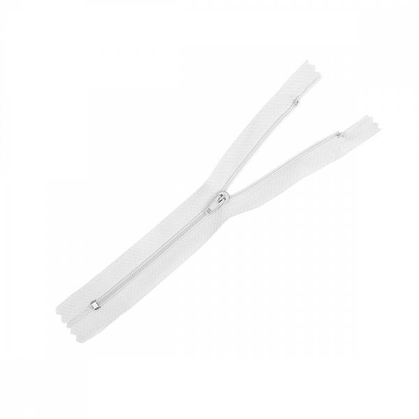 Молния спираль (витая) юбочная Т3 (3 мм) 1 зам., н/раз., 14 см, цв.F101 белый уп.50 шт, Mzip