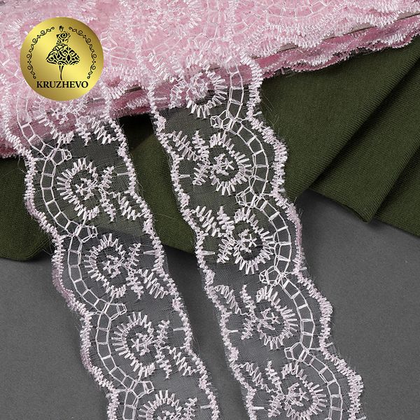 Кружево капроновое 45 мм / 9.14 м, TBS.30010 цв.147 (233) розовый, Kruzhevo