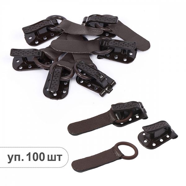 Крючок шубный TBY 50 мм, TBY-0122, цв. F304 коричневый темный уп. 100 шт