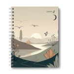 Тетрадь общая с твердой обложкой, матовая ламинация A5 80 л. на гребне 65 г/м², белизна 100% 4 шт клетка, 01567 Встречаем рассвет, Светоч Т214