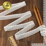 Кружево вязаное (тесьма) 15 мм / 25м, 60044 цв.003 белый, Kruzhevo