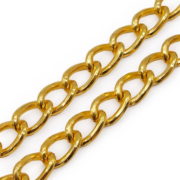 Цепь алюминиевая 18х11,8 мм, 10 м, золото