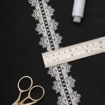 Кружево гипюр (плетёное) 40 мм / 13.7 метров, белый, 3AR1417