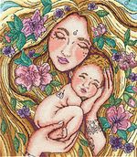 Набор для вышивания нитками Сделай своими руками, Мамина любовь, 19.5х22.5 см