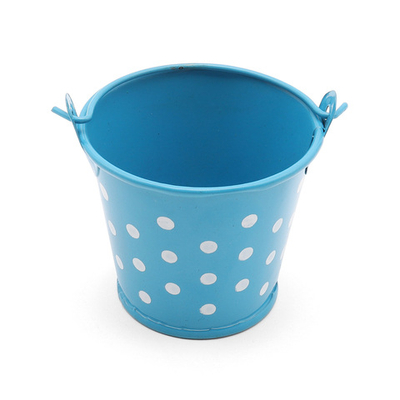 Ведро в горошек 6х5,3см (голубой), AR004-1