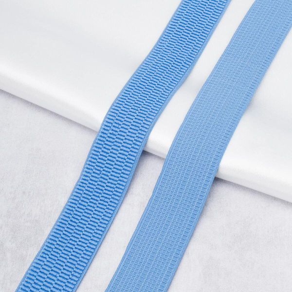 Резинка для подтяжек (помочная) 36.0 мм / 20 метров, 4378Л, 67% п/э, 33% латекс, голубой, 0С756Л-Г50