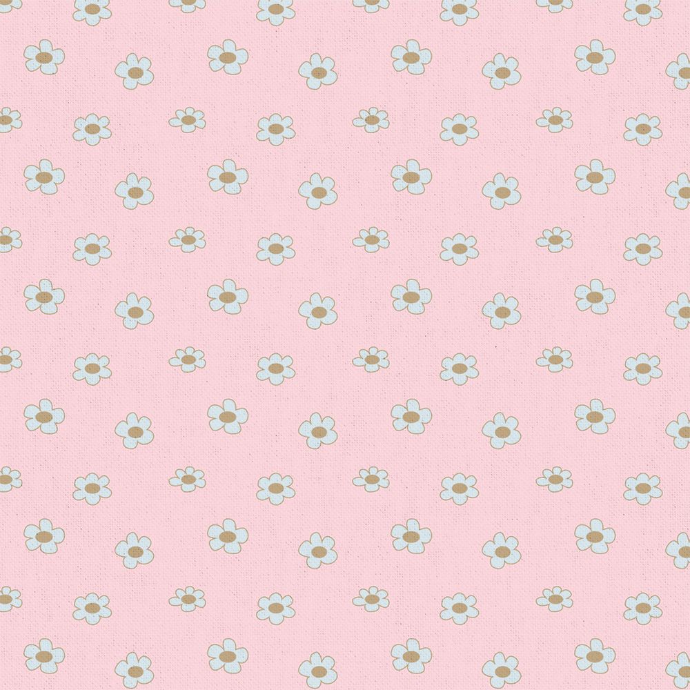 Ткань для пэчворка Peppy Бабушкин сундучок, рулон 112 см / 5 метров, БС-42 ромашки розовый, Peppy