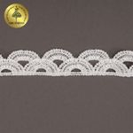 Кружево гипюр (плетёное) 22 мм, TBY.C01927A, теплый белый, 13.71м, Kruzhevo