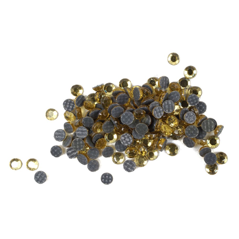 Стразы термоклеевые, 2 мм, ss6, 150 шт/упак (124 св.желтый)