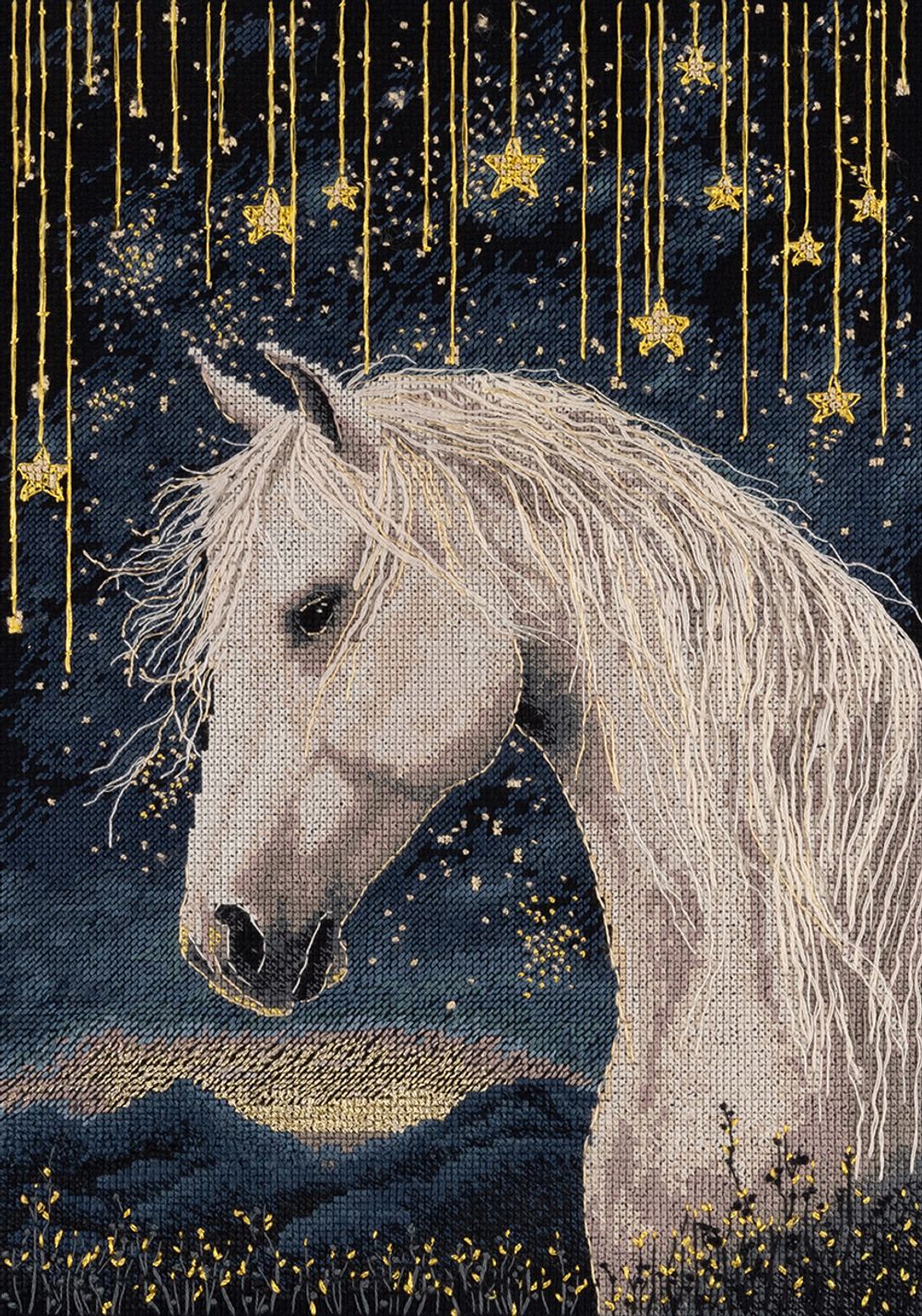 Набор для вышивания нитками Panna J-7537, Под звездным небом, 21х30 см