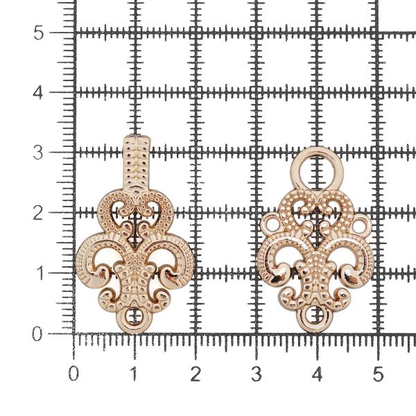 Крючки пришивные декоративные 59х20 мм, gold, 6 шт