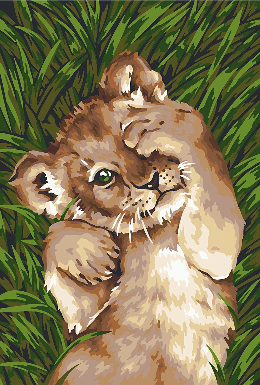 Картина по номерам Фрея, Милый львёнок, 30х20 см