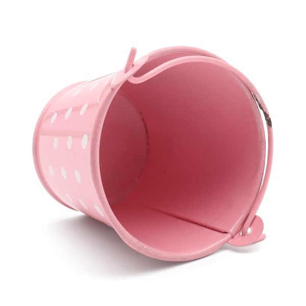 Ведро в горошек 6х5,3см (розовый), AR004-1