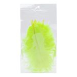 Перья страуса декоративные 20-25см, 10 шт в упак, желтый