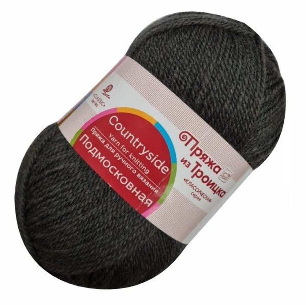 Пряжа Троицкая Подмосковная / уп.10 мот. по 100 г, 250м, 0446 т.серый