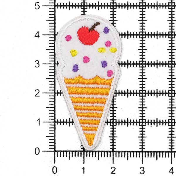 Термоаппликация Мороженое с вишенкой, 2.3х4.7см, Hobby&Pro