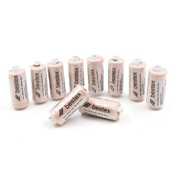 Нитки швейные бытовые Bestex 40/2, 365 м (400 ярд) / 10 кат., 277 светло-кремовый