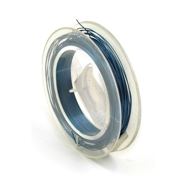 Проволока ⌀0,3мм арт.ТВ HET-03 цв.голубой рул.10м