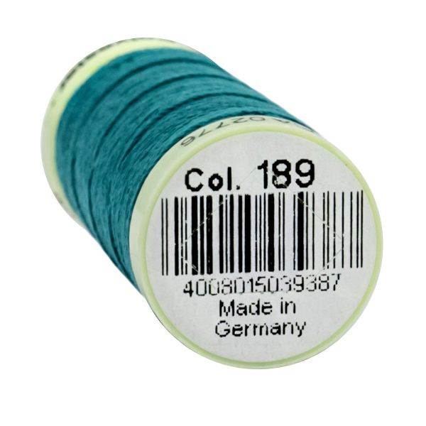 Нитки отделочные Gutermann Top Stitch, 30м, 189 зеленая бирюза, 5 катушек