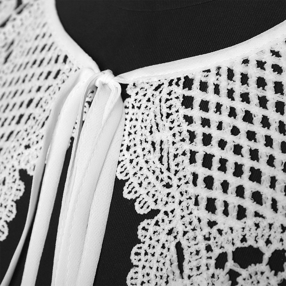 Пришивной кружевной воротник 46х44 см, цв.белый, 1 шт, диз.13/181, Kruzhevo