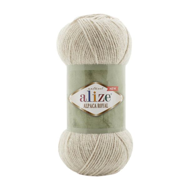 Пряжа Alize (Ализе) Alpaca Royal New / уп.5 мот. по 100 г, 250м, (152 бежевый меланж)