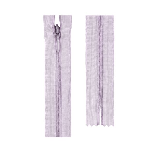 Молния спираль потайная плательная Т3 (3 мм) 1 зам., н/раз., 50 см, 10 шт, №161 бл.сиреневый, Gamma G013P