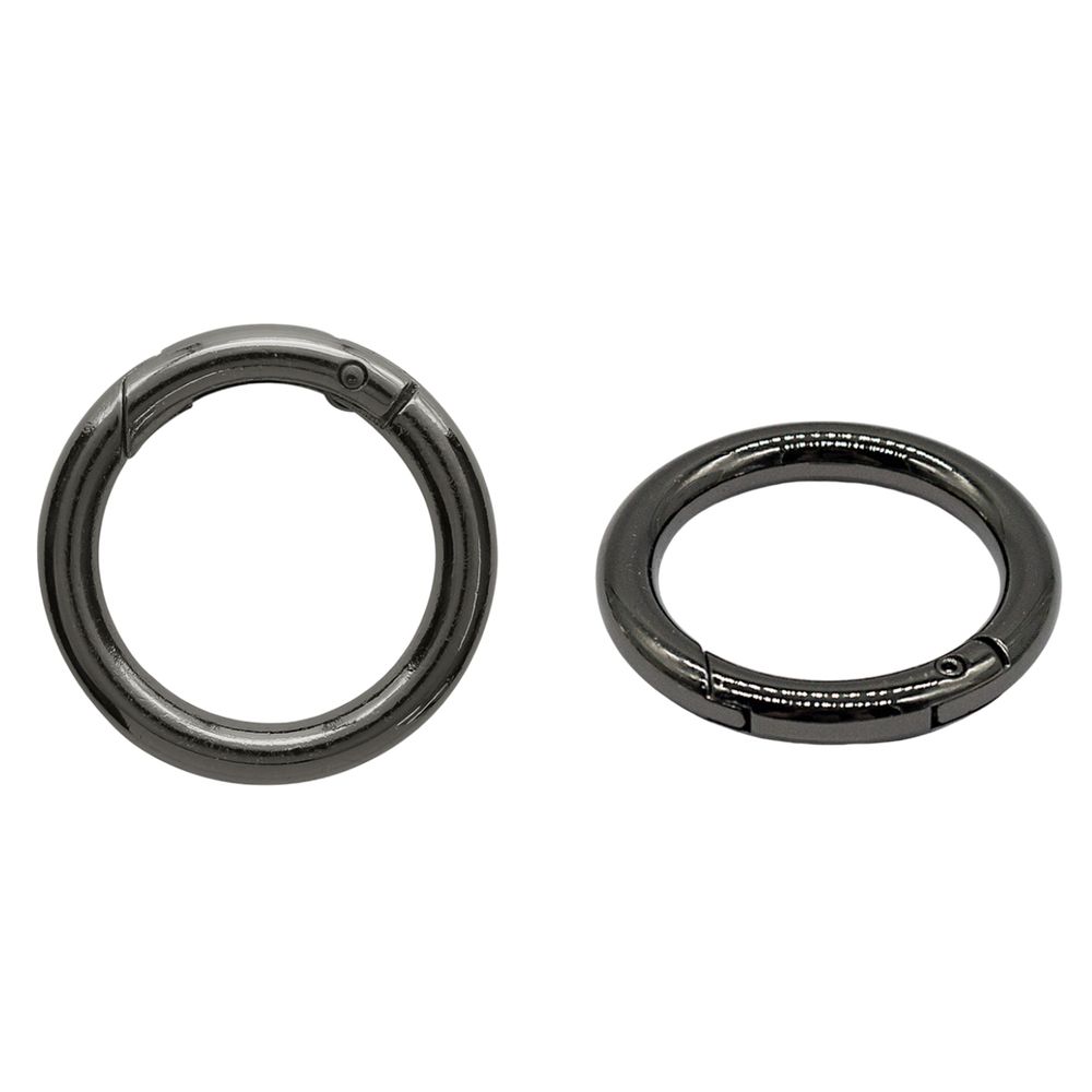 Карабин металл кольцо 32.0 мм (44х44 мм), чер.никель, 5 шт