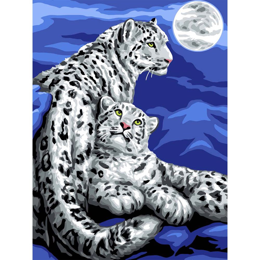 Рисунок для вышивания Grafitec (канва), сер.11.000 60х50 см, 11.886 Снежные леопарды