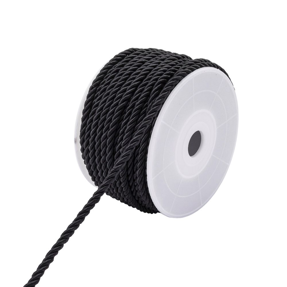 Шнур витой ⌀3.0 мм / 18,29м, 33 черный, 1AS-169