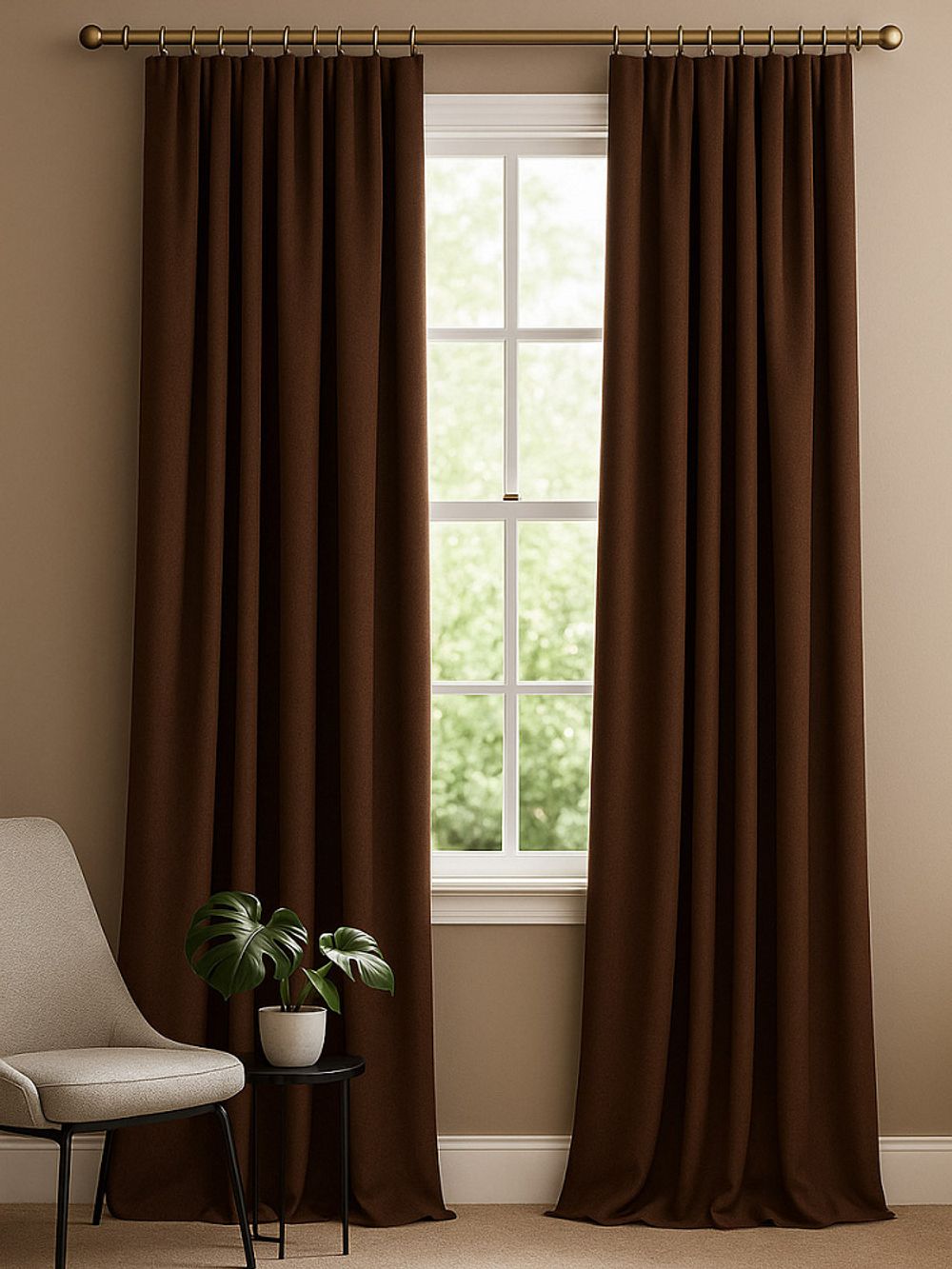 Габардин 150 г/м², 150 см / 10 метров, N-TBY.150868, цв.S868 темн.коричневый