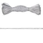 Шнур металлизированный ⌀1.0 мм / 50 метров, 1 серебро