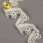 Кружево гипюр (плетёное) 25 мм / 13.71 метров, TBY.4GB2501, цв.молочный